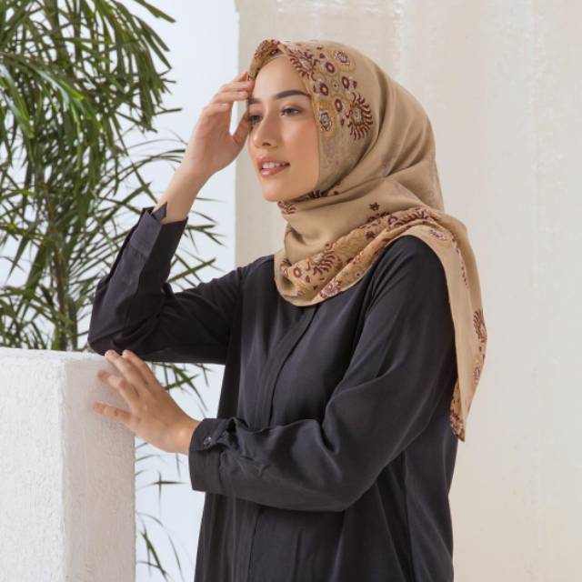 SCARF VOAL MOTIF HEAVEN LIGHTS HENNA