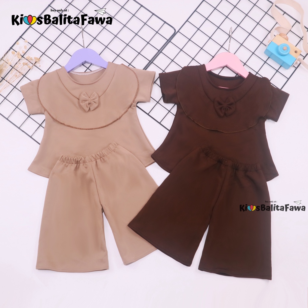 Set Kylie Anak uk 1-4 Tahun / Setelan Atasan Bawahan Kulot Perempuan Baju Perempuan Import