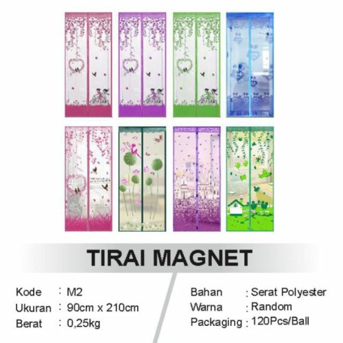 Tirai Magnet Anti Nyamuk Pintu Karakter Baichuan Kamar Tidur Love BirD