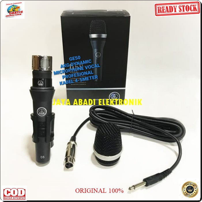 G50 Akg mic kabel dynamic Microphone full besi cable mik karaoke vocal vokal audio sound system audio pengeras suara pro profesional G50  BISA DIGUNAKAN SEGALA JENIS MIC  Bahan dari besi metal  Mic tidak menggunakan baterai Langsung nyala tinggal colok