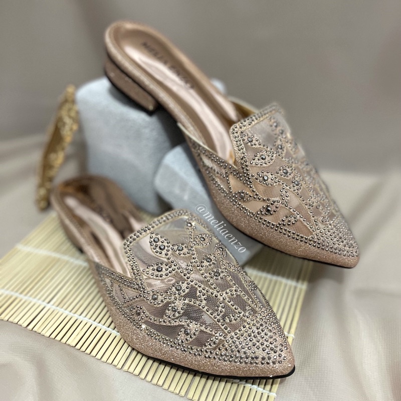Meliaenzo - Sendal Teplek wanita | Sendal Payet | Sendal Wedding | Sendal Wisuda