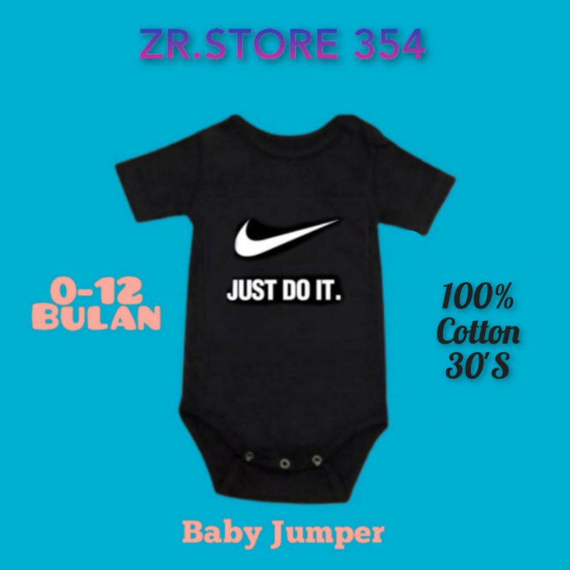 Baju bayi NIKE JUST DO IT / kaos bayi DISTRO / jumpsuit / jumper bayi / jumsuit bayi / bodysuit baby