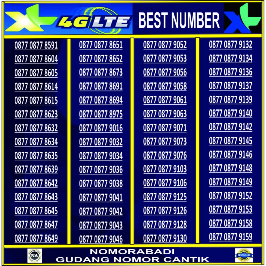 nomorcantik kartu perdana xl 4G 0877 0877
