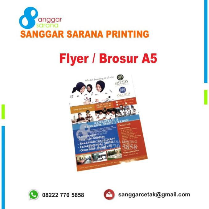 

BARANG BARU Cetak Brosur A5 1 sisi Art Paper 150 gsm