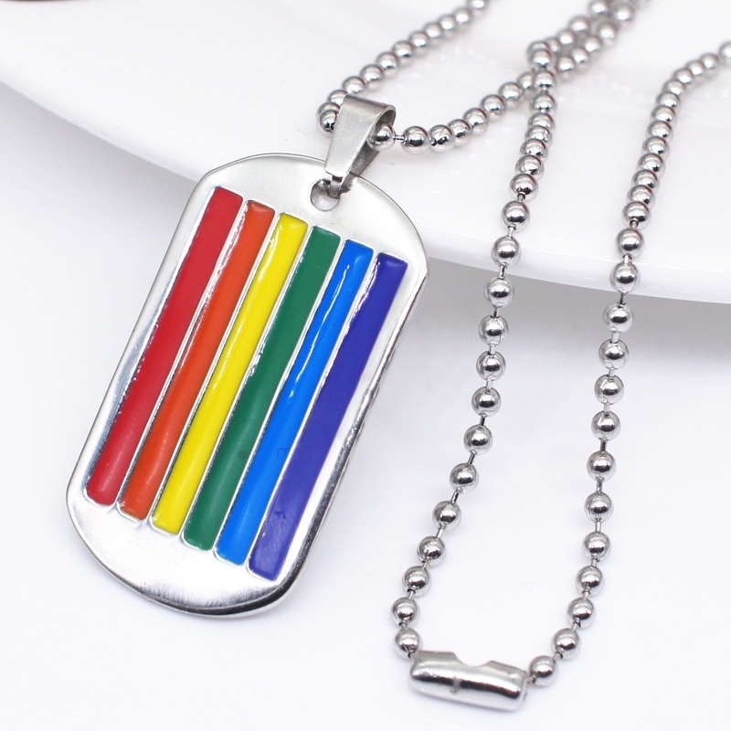 [Ready Stock]Fashion Personality Colorful Pendant Rainbow Necklace