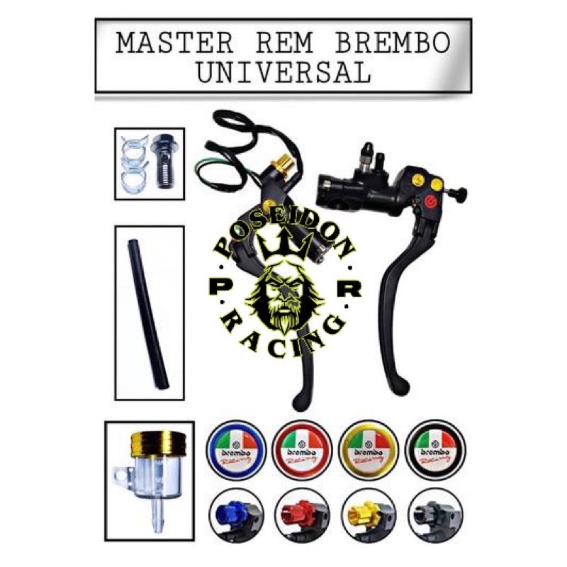 Master rem brembo izumi new full black tabung kaca cnc klx crf dtracker ninja rxking vixion dll