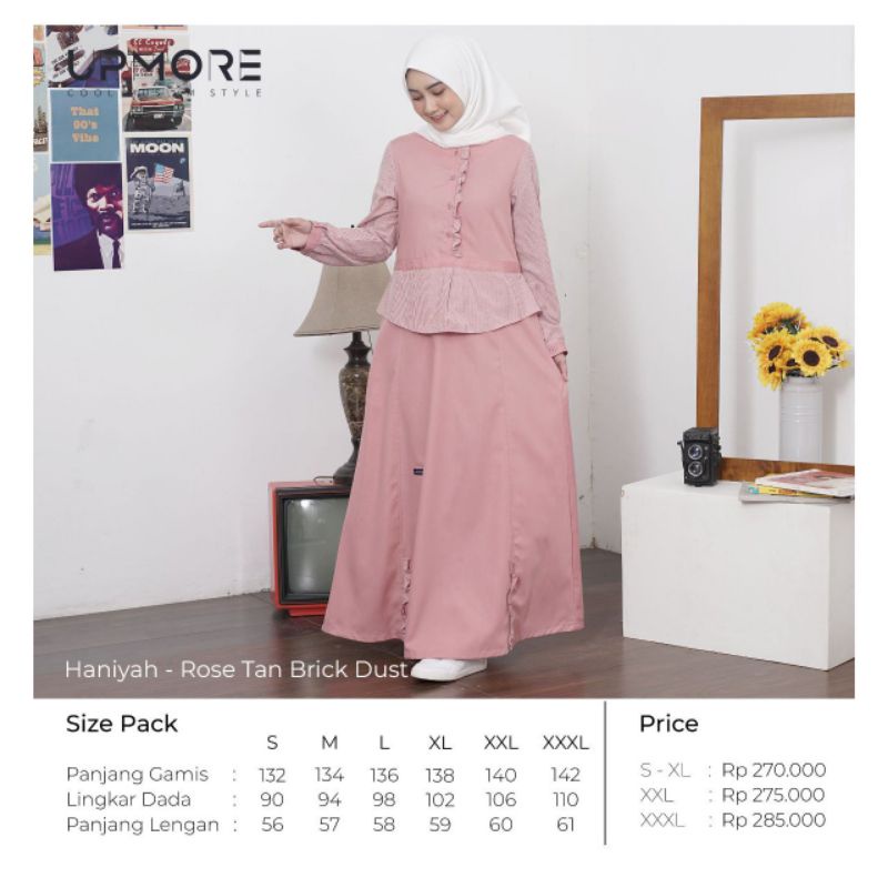 GAMIS UPMORE HANIYAH ROSE TAN BRICK DUST