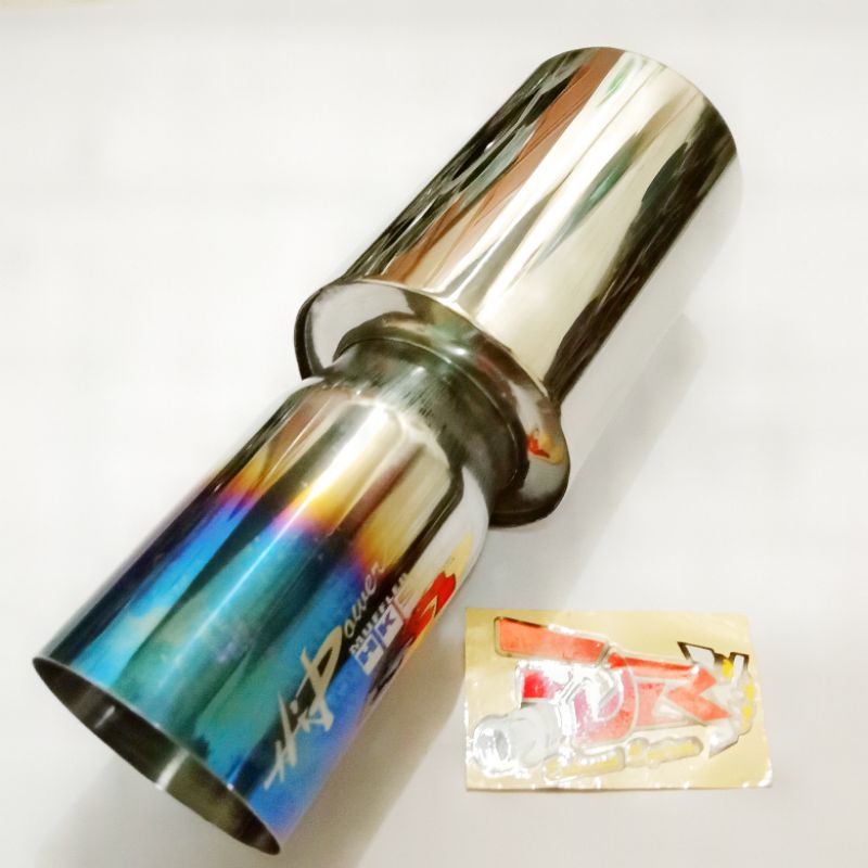Knalpot MOBIL HKS HI POWER STENLIS BIRU Civic,Jazz,Brio,HRV,CRV,Vios,Agya,Ayla,Avanza,Xenia,Datsun