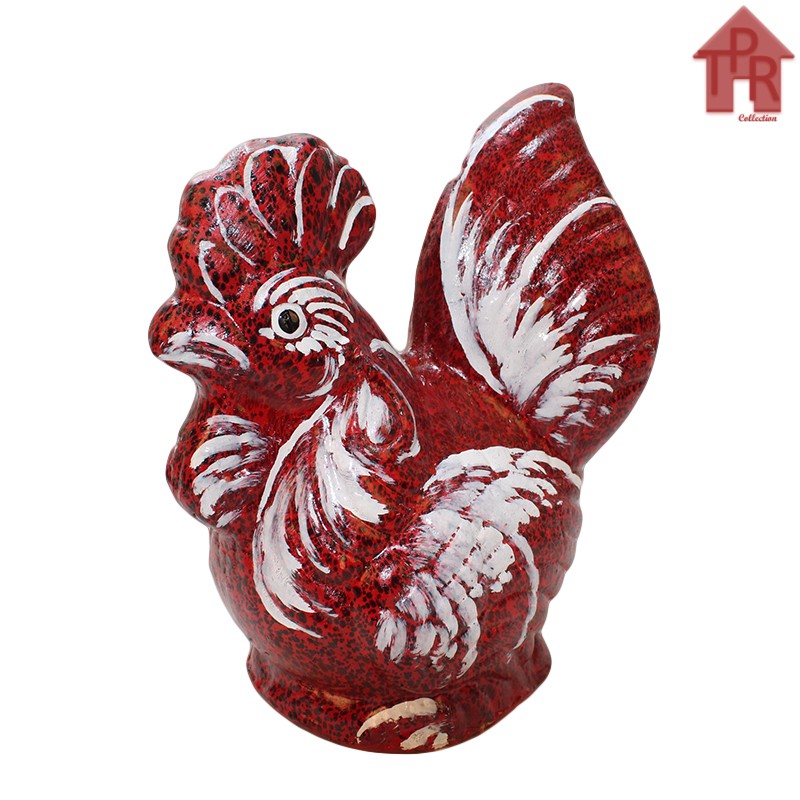 Celengan Ayam Tradisional Motif Burik T22 - SS + packing kayu