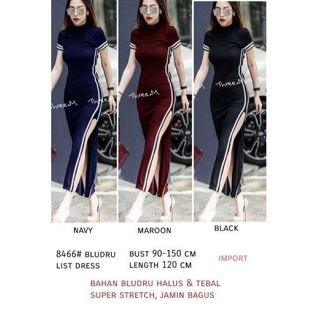 8466 - Bludru List Dress RM