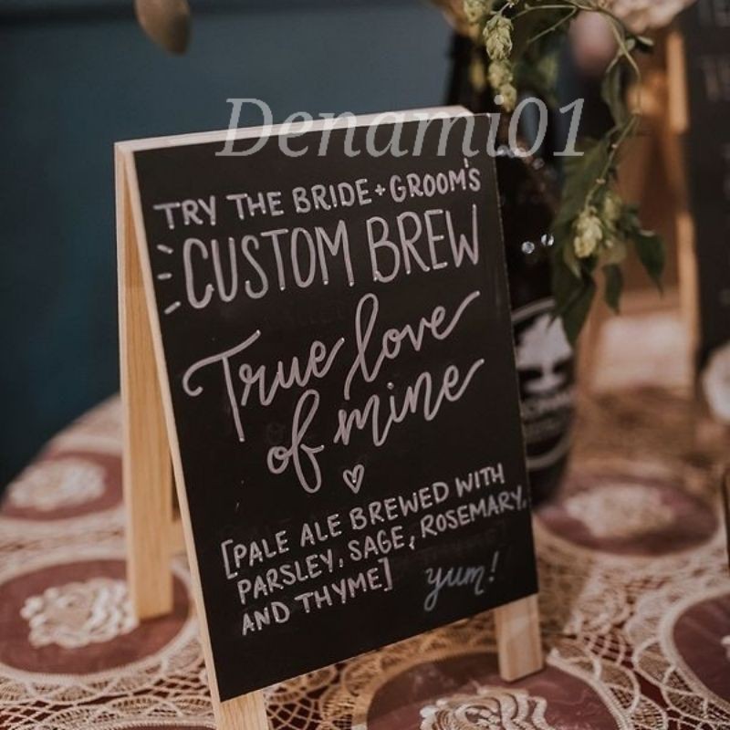 

PAPAN TULIS KAPUR 2 MUKA PAPAN BOARD KAYU PAPAN MENU CAFE