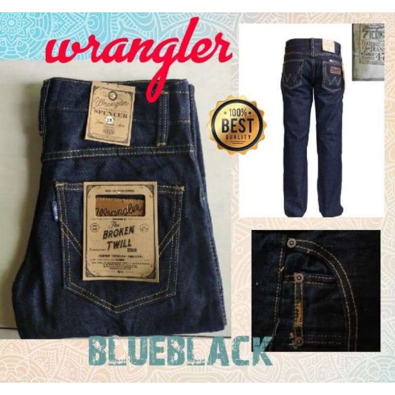 JJ - CELANA JEANS MODEL STANDAR REGULER WRANGL3R PRIA - COKLAT 28-38