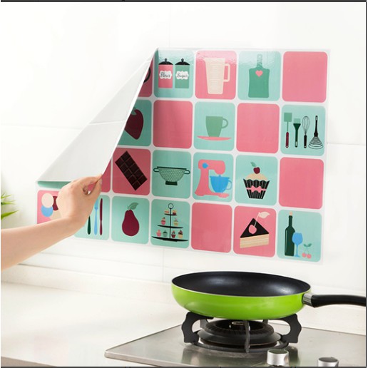 Wallpaper / Stiker Dapur ANTI MINYAK Anti Api Wall Sticker Aluminium Foil