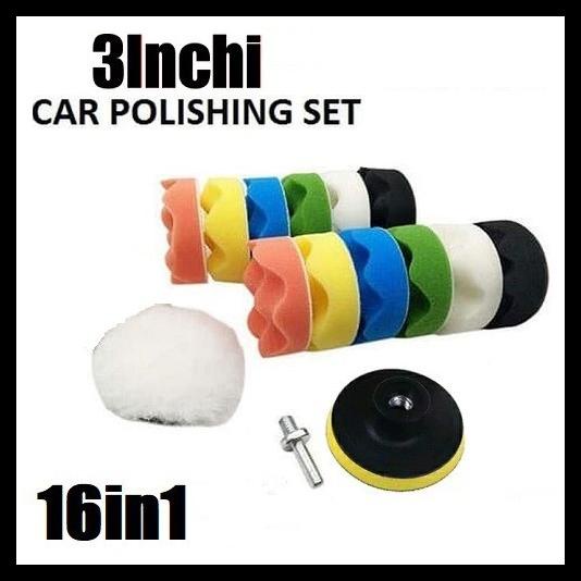 16 In 1 Busa Spon Poles 3" Motor Mobil Pad Velcro Drill M10 3 Inch Kode 1218
