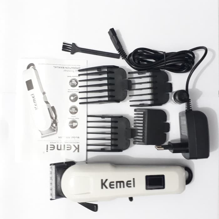 Hair Clipper Kemei KM-809A Alat Mesin Cukur Rambut Baterai Cas