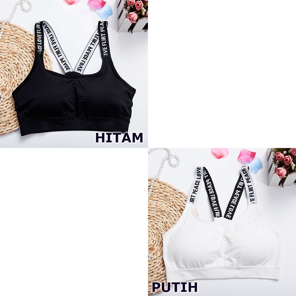 GO! BR015 sport X bra fashion wanita bra yoga bra fashion BH TANPA KAWAT BAJU DALAM OLAHRAGA CEWEK COD