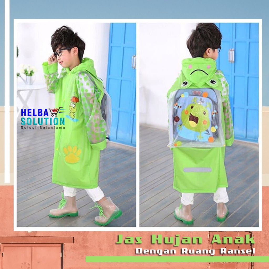 JAS HUJAN KARAKTER Anak Laki Laki Perempuan MANTEL Hujan Ponco Dengan Ruang Ransel Jas Hujan Anak Anak Model Terusan Motif Animal RAIN COAT