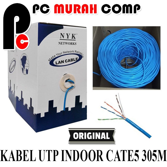 Kabel LAN UTP CAT5 INDOOR 1Roll 305Meter NYK