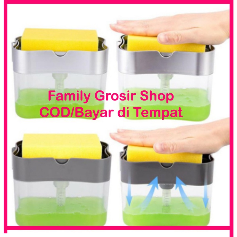 Dispenser Sabun + Holder Spons2in1 (Free Spons)