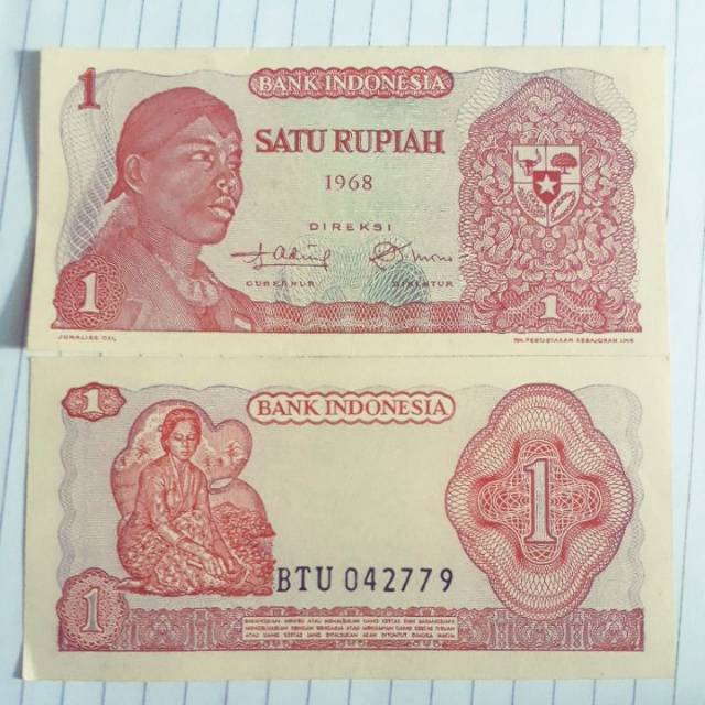 Uang kertas 1 rupiah th.1968