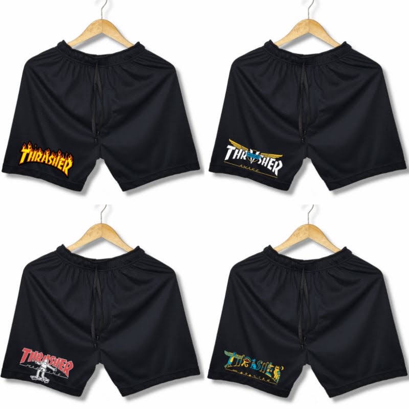Celana Boxer Hitam Pria Wanita / Celana Boxer Hitam Motif / Celana Boxer Hitam