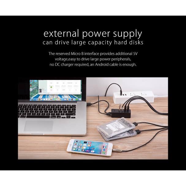 ORICO W5P-U2 USB2.0 Hub 4 ports 30cm