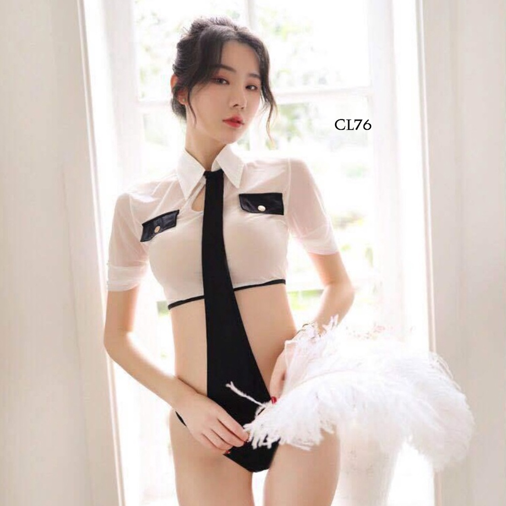 [PRODUK FAVORIT] BODYSUIT LINGERIE PILOT SEXY COSTUME COSPLAY POLISI PRAMUGARI SATPAM SEKSI CL76