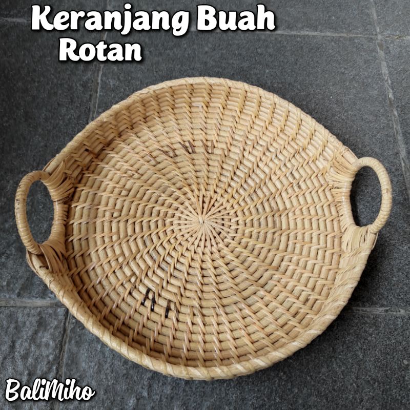 Keranjang Buah Rotan/Keranjang Piknik/Keranjang Buah/Wadah Rotan/Kerajinan Rotan/Keranjang Camping