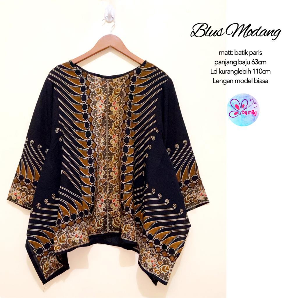 Blus modang ORI MRG atasan batik wanita kerja / atasan batik kantor wanita /baju batik kerja solo