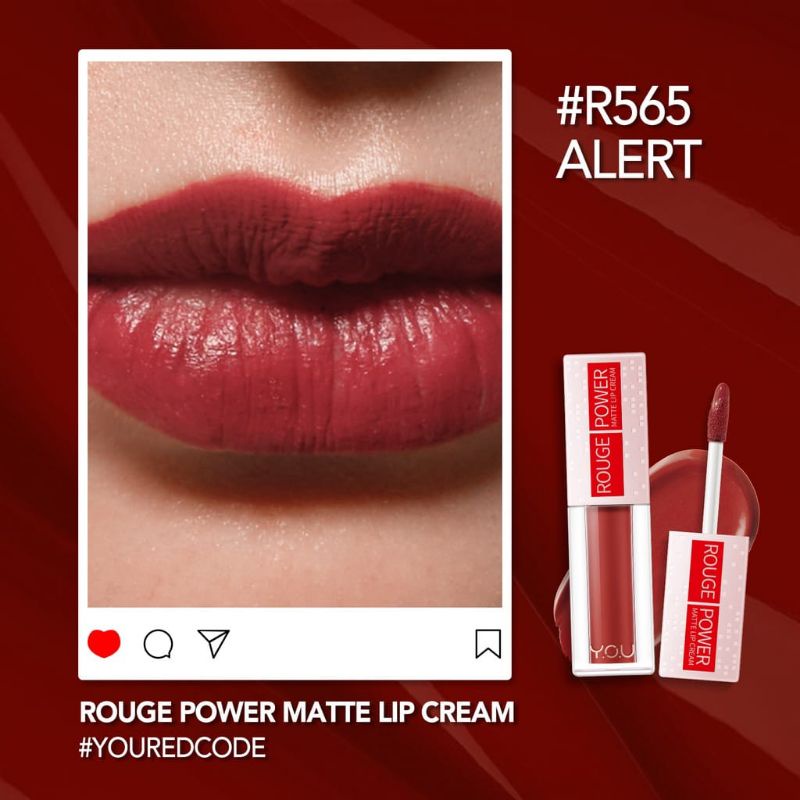 ☀️cahaya acc☀️ROUGE POWER MATTE LIP CREAM