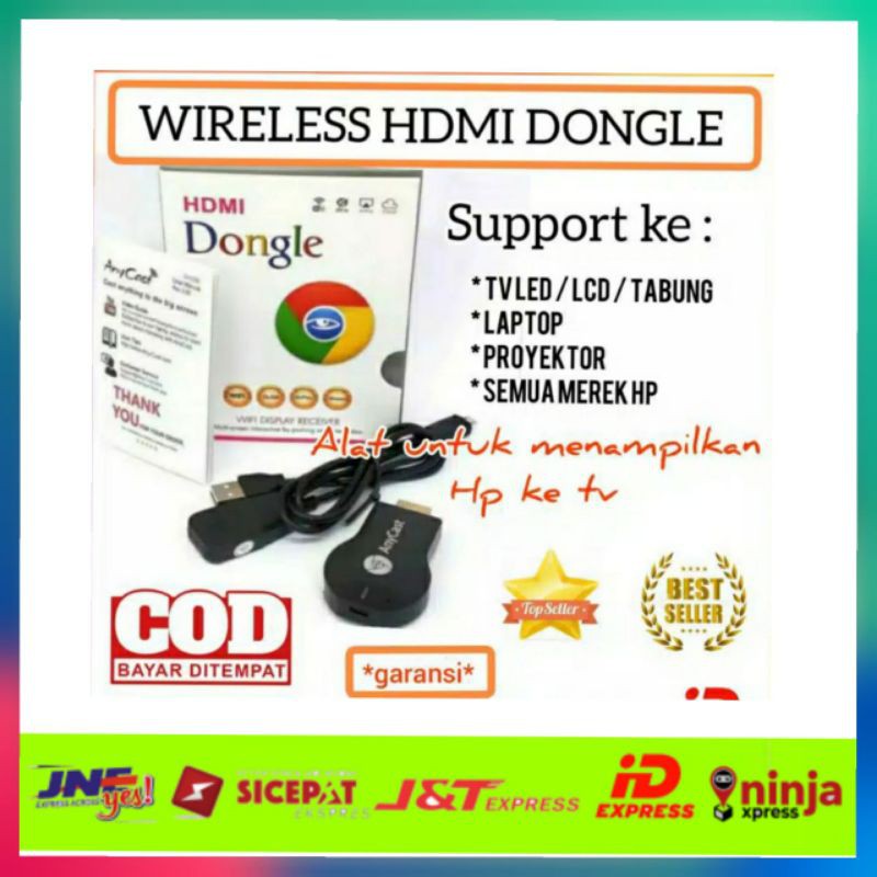 [COD] HDMI DONGLE DARI HP KE TV ANYCAST WIRELESS WIFI EZCAST ANYCAST DONGLE KABEL DARI HP KE TV