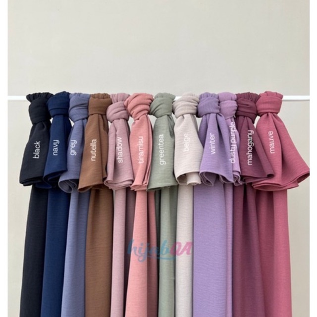 HIJABQA - Crinkle Shawl Pashmina Crinkle Airflow Premium