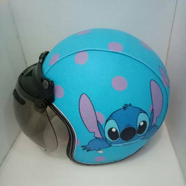 HELM RETRO KARAKTER STITCH | Shopee Indonesia