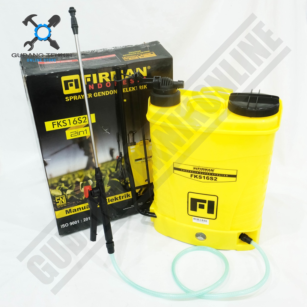 Sprayer Hama Elektrik Manual 16L FIRMAN FKS16S 2in1 / Knapsack Alat semprot Hama FIRMAN FKS 16S 2 in 1