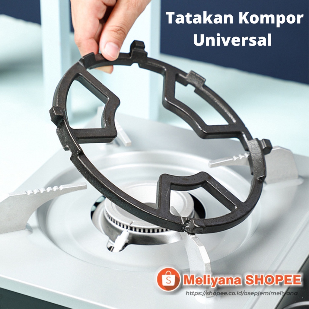 Tatakan Dudukan Besi Tungku Kompor Gas Semua Merk ANTI SLIP Bahan Besi Universal Stovetop Trivet