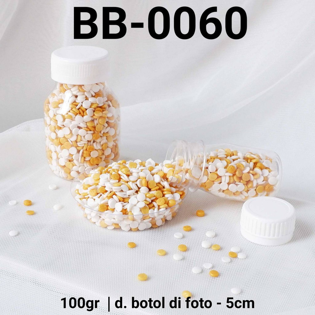 

BB-0060 Sprinkles sprinkle sprinkel 100gr 100 gram putih emas gold yamama baking grosir murah sprinkles cake dekorasi mutiara trimit decoration story sprinklestory sprinklesstory sprinkle story yamama baking