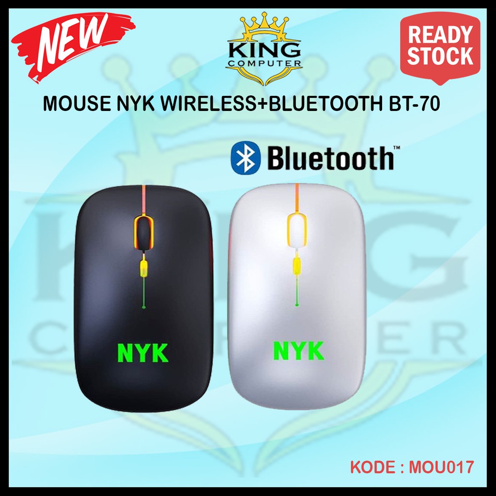 MOUSE WIRELESS DAN BLUETOOTH NYK BT 70