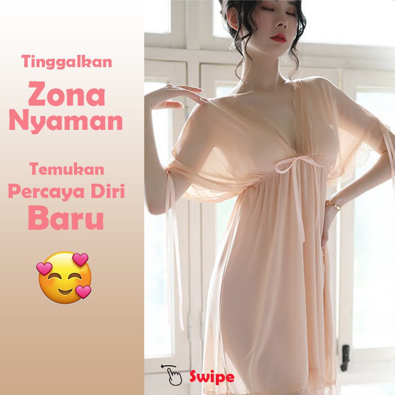 d1976 Baju Haram Lingerie Lingeri Lingery Wanita Jumbo Sexy Hot Size M L XL 2XL 3XL OFL-F352-3