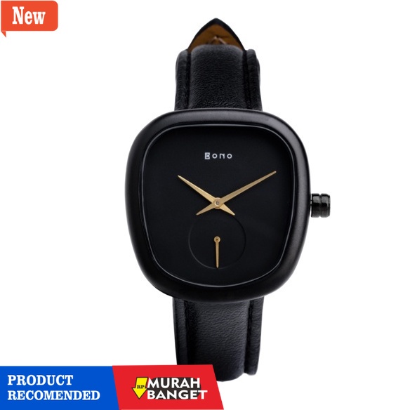 Jam analog wanita terbaik- Bono Watch Siena Dark Black