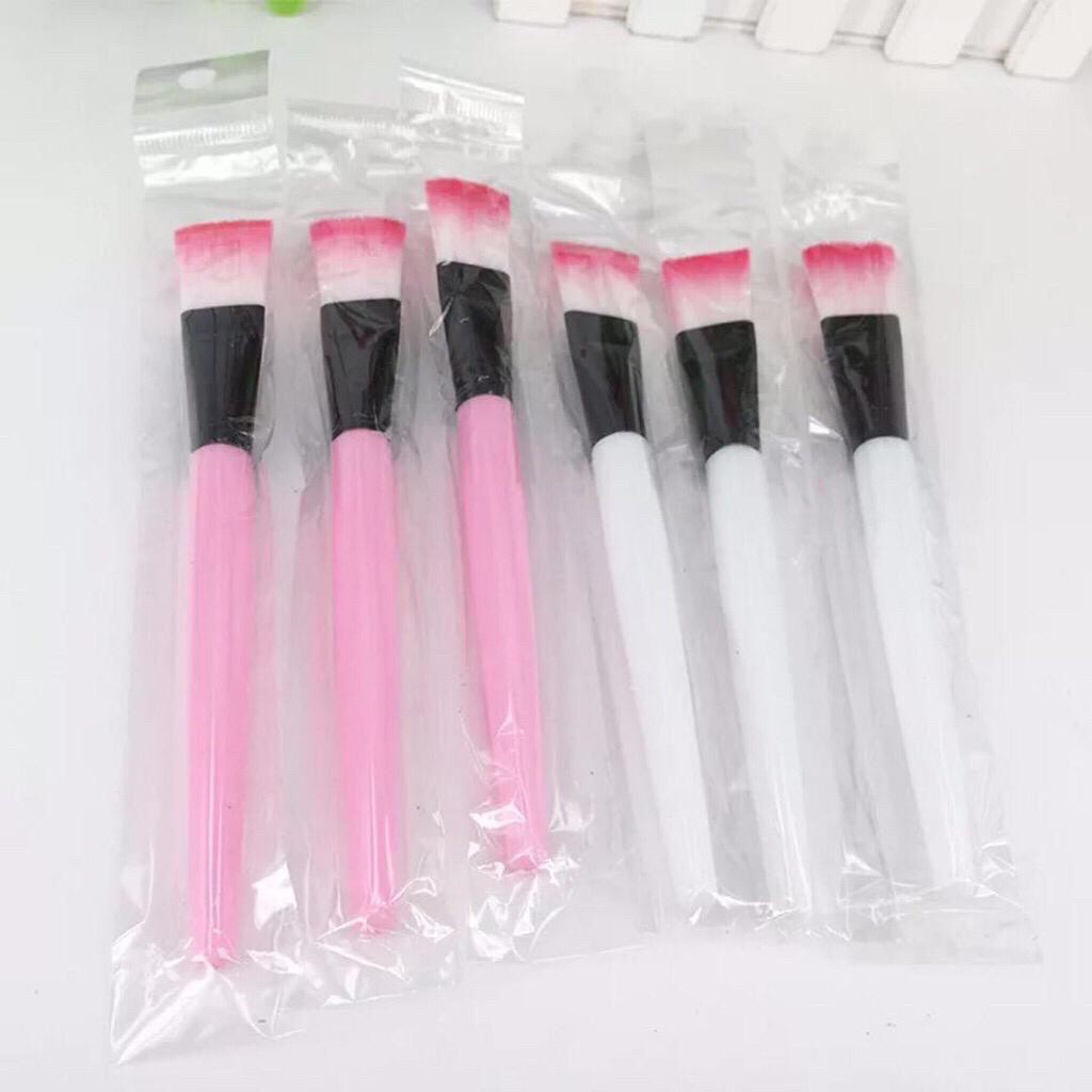 KUAS MASKER BULU PINK BRUSH MAKEUP KUAS MASKER