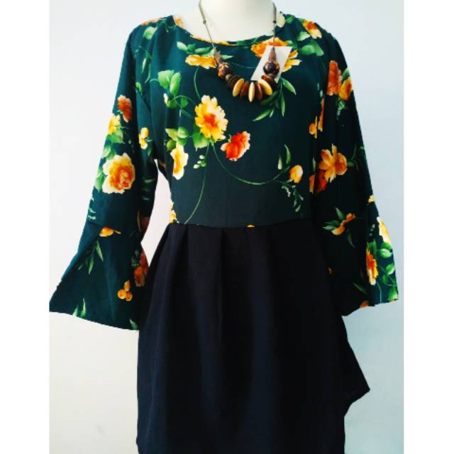 Blouse Murah / Atasan Muslim / Motif Bunga