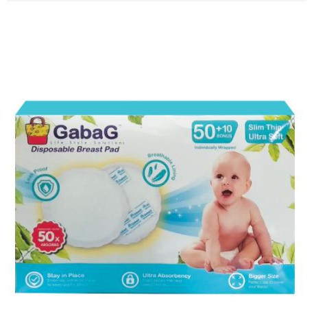 GABAG CLASSIC BREAST PAD Pads Breastpad Breastpads isi 60 / 56 / 30 pcs Penyerap Asi Klasik 50+10 / 56 / 30pcs