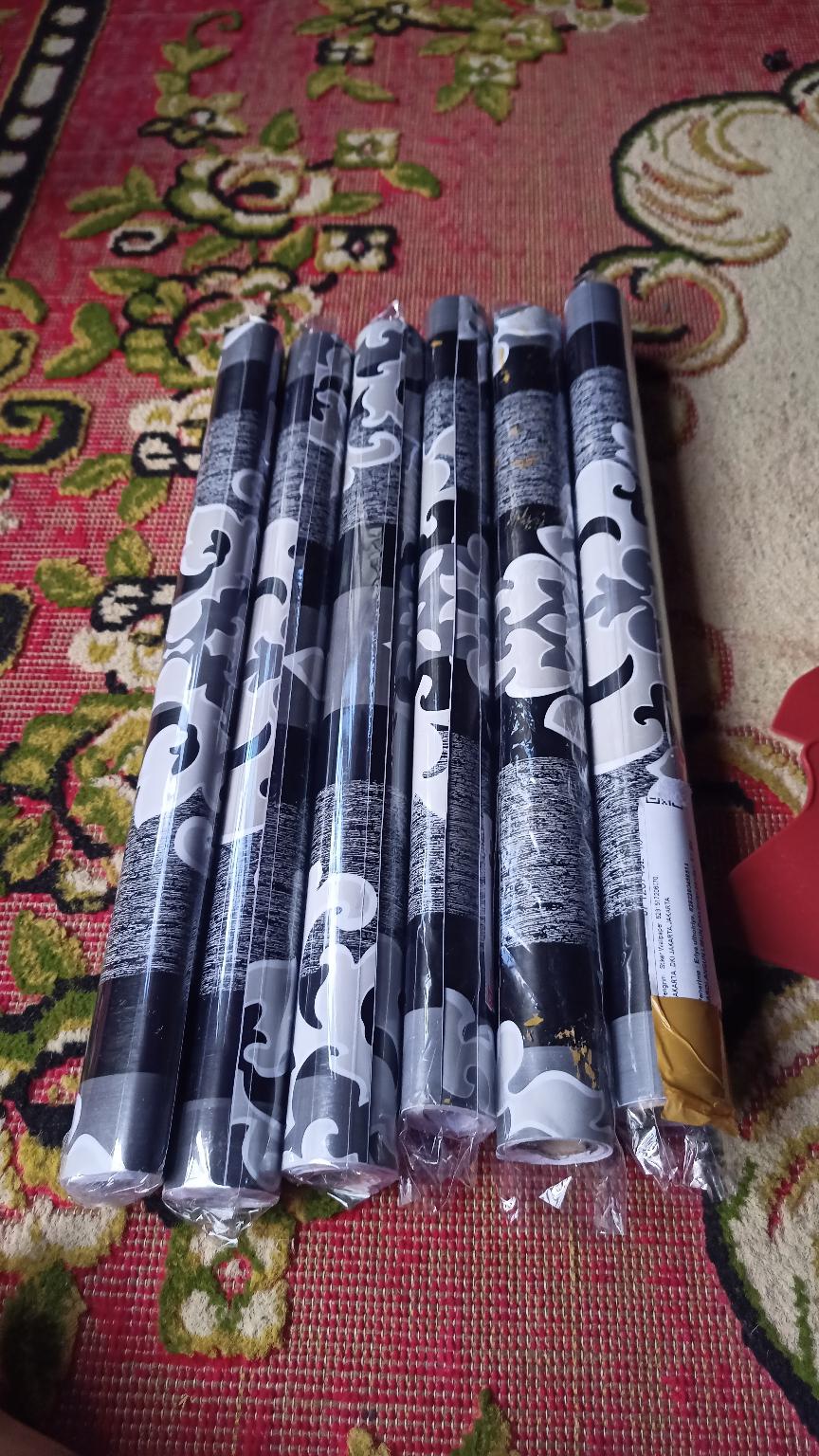 Termurah !! Wallpaper Stiker Dinding Motif Batik Emas