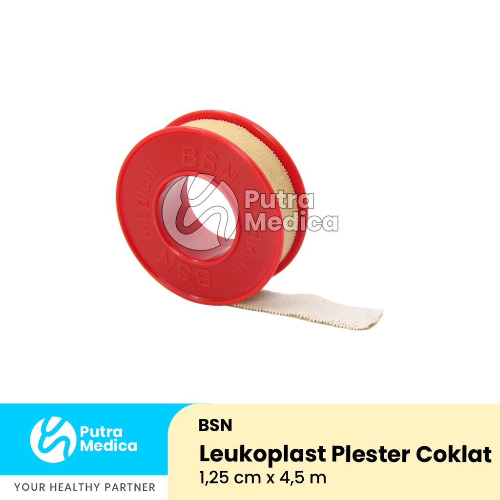 BSN Leukoplast Plester Coklat Roll 1,25cm x 4,5m / Plaster Perekat Penutup Luka