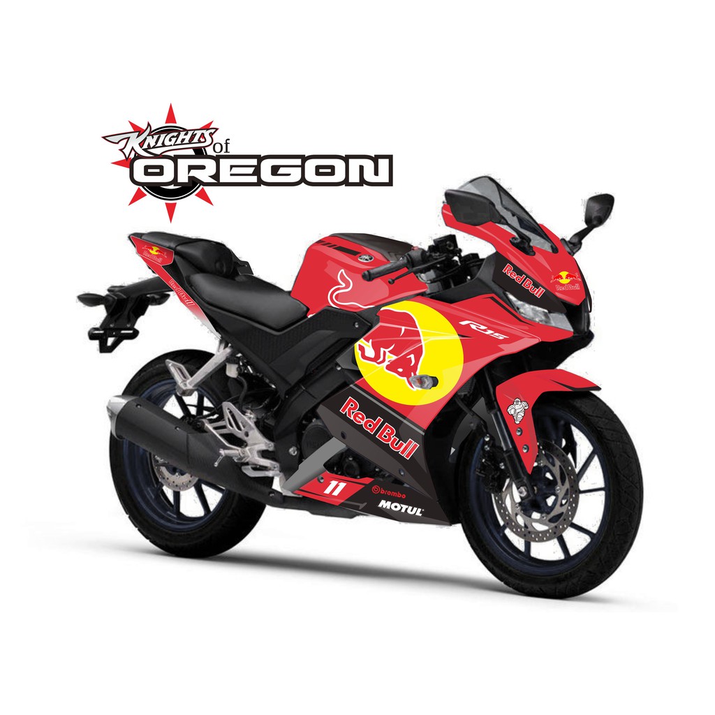 DECAL STRIPING STIKER  R15 V3 VVA REDBULL RD