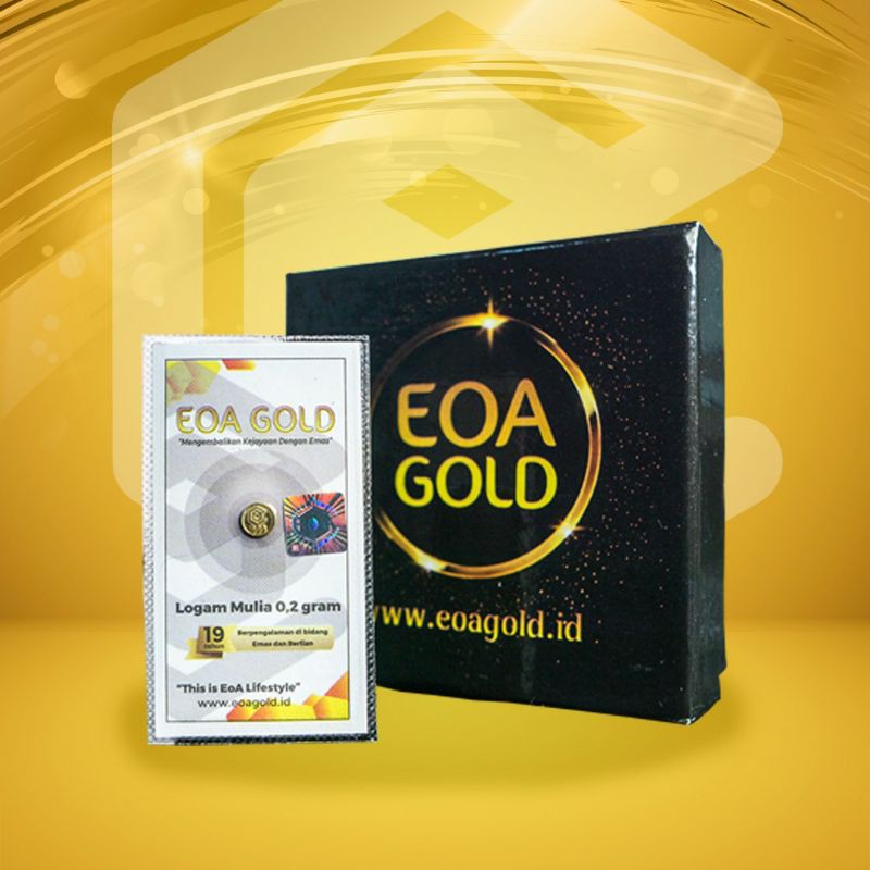 Emas EOA gold 0.2 G 999 emas murni logam mulia