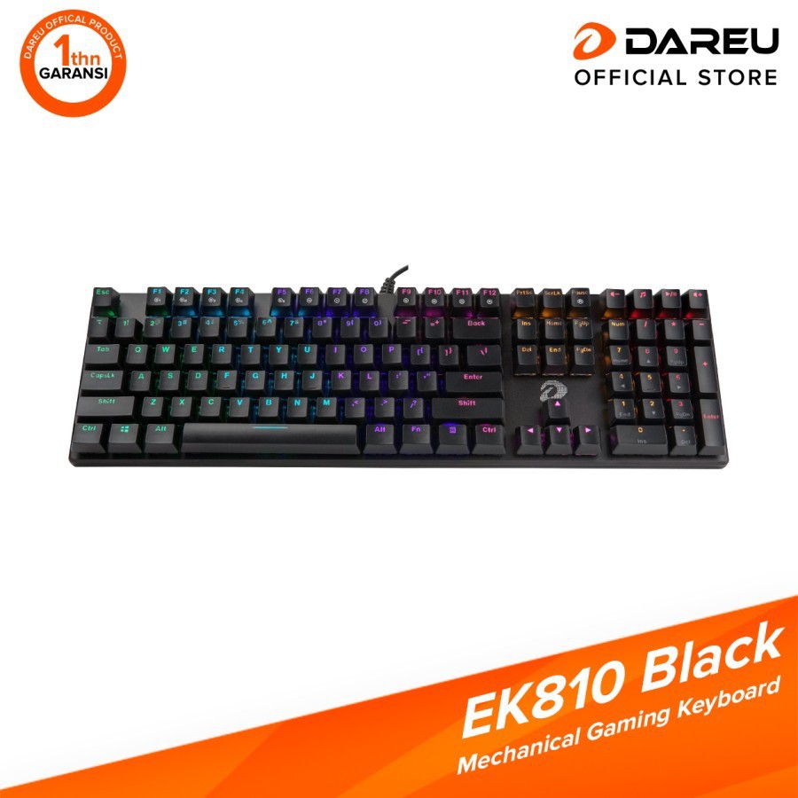 DAREU EK-810 Mechanical Gaming Keyboard Black Fullsize