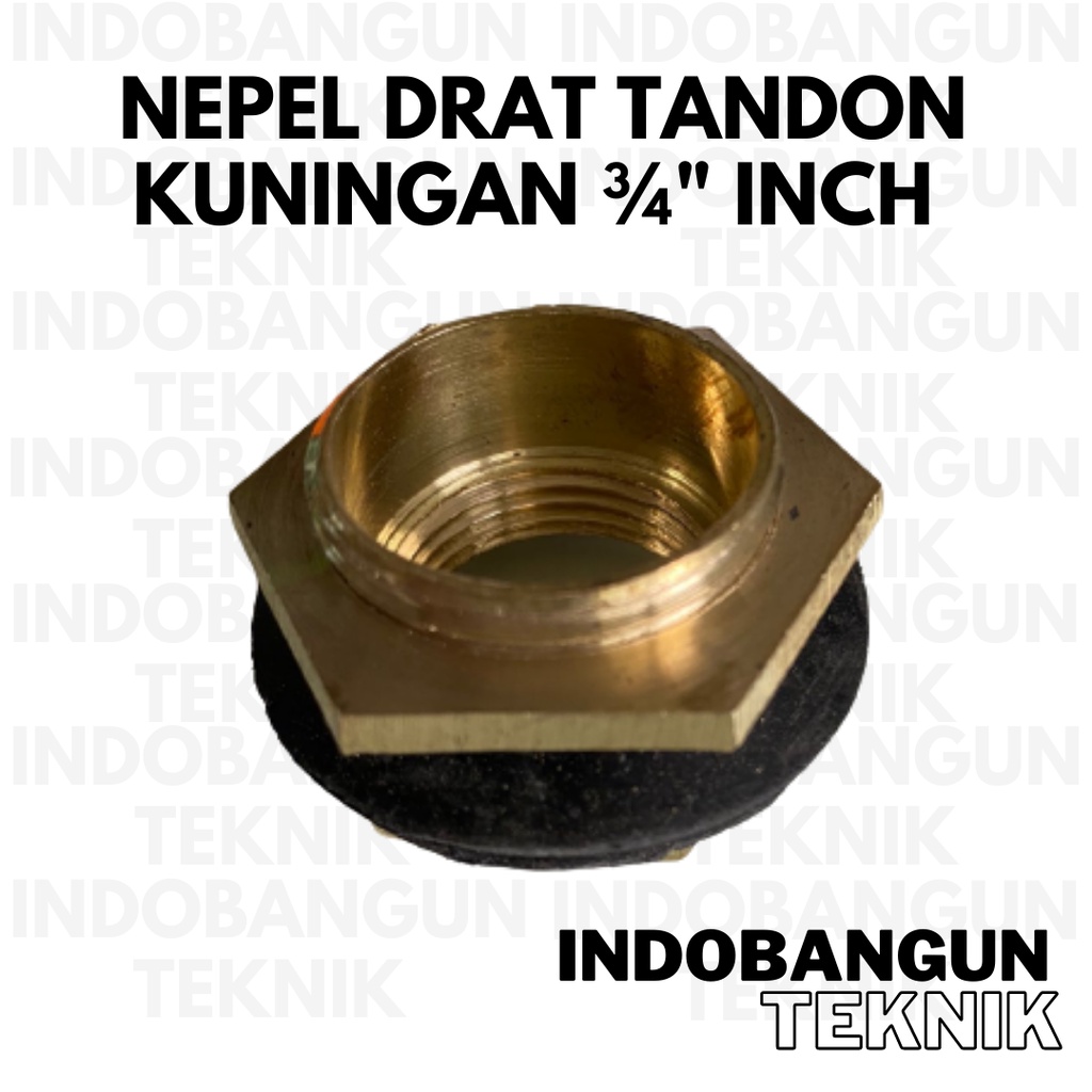 Nepel Nepple 3/4" Fitting Mur Mor Vault Ring Drat Tandon Toren Tangki Air Kuningan 3/4 Inch