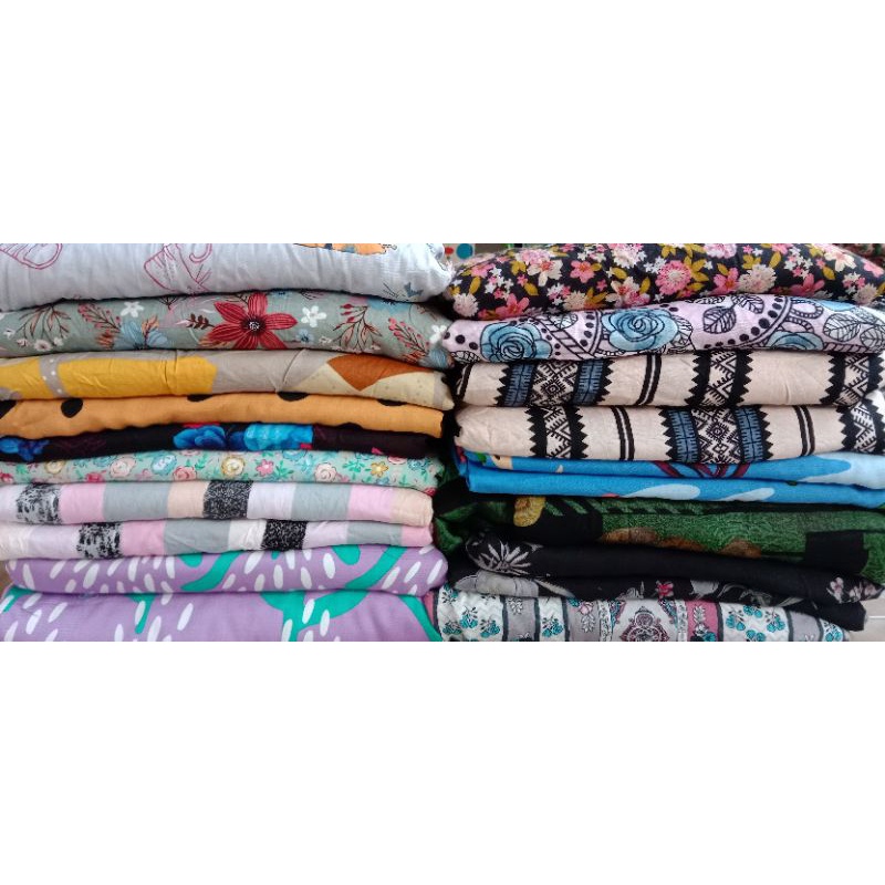 Kain Kiloan Murah / Kain Kiloan Rayon Motif / Harga Per-Setengah Kilo (Isi ±2,5 Meter)
