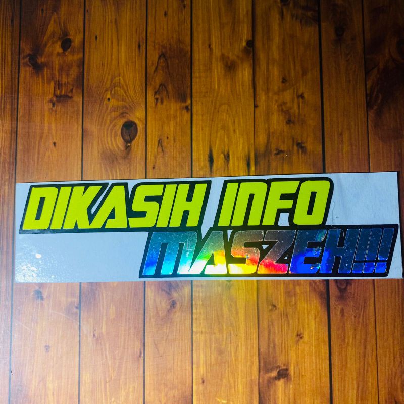 Sticker dikasih info maseh cutting sticker kata kata kekinian motor helm